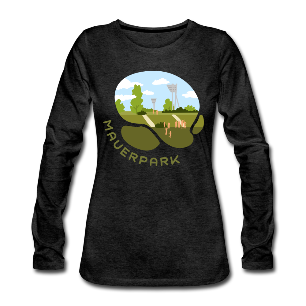 Mauerpark - Frauen Premium Langarmshirt - Anthrazit