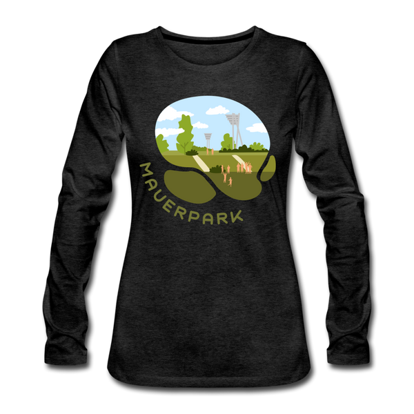 Mauerpark - Frauen Premium Langarmshirt - Anthrazit