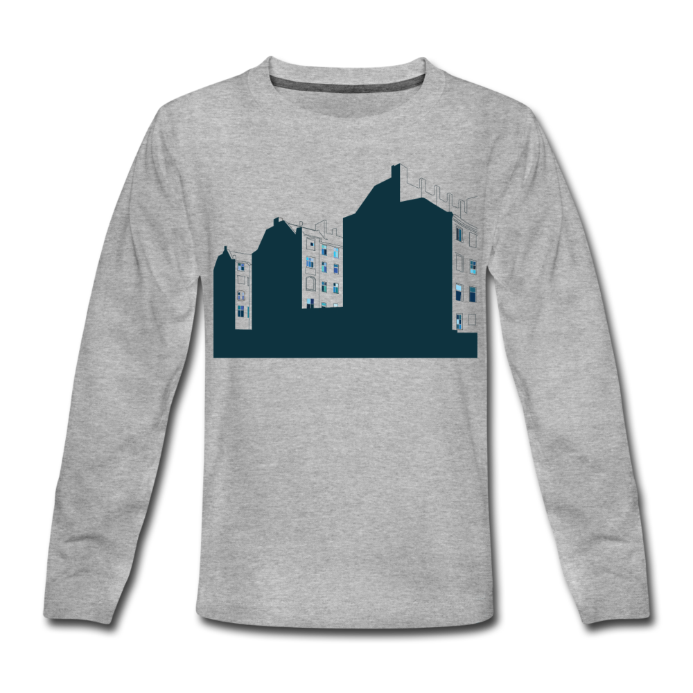 Sonnenburger Straße - Kinder Langarmshirt - Grau meliert