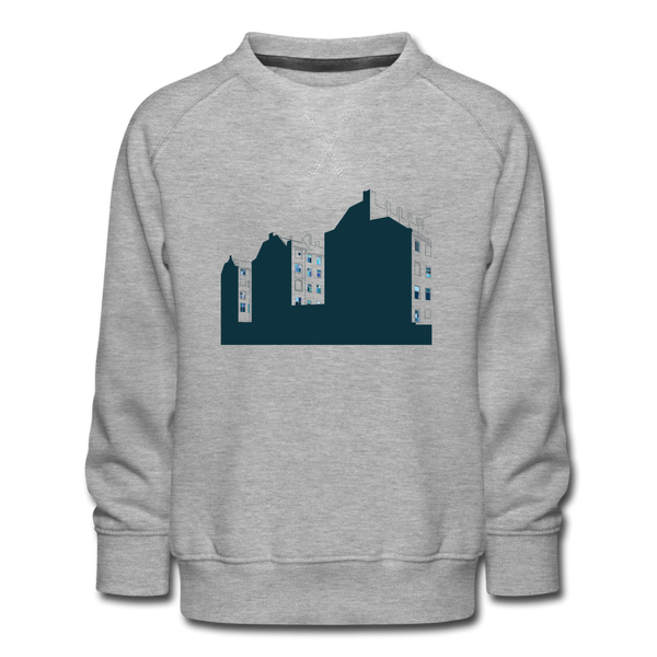 Sonnenburger Straße - Kinder Premium Sweatshirt - Grau meliert