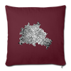 Berliner Finger - Sofakissen mit Füllung (45 x 45 cm) - Burgunderrot
