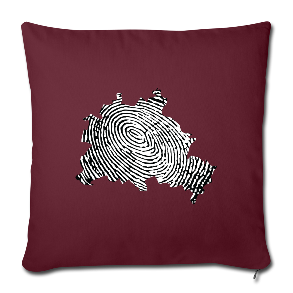 Berliner Finger - Sofakissen mit Füllung (45 x 45 cm) - Burgunderrot