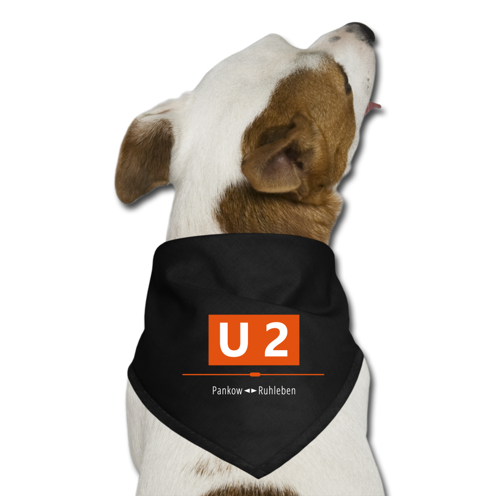U2 Berlin - Hunde-Bandana - Schwarz