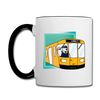 Bär in U-Bahn Kommt - Tasse zweifarbig