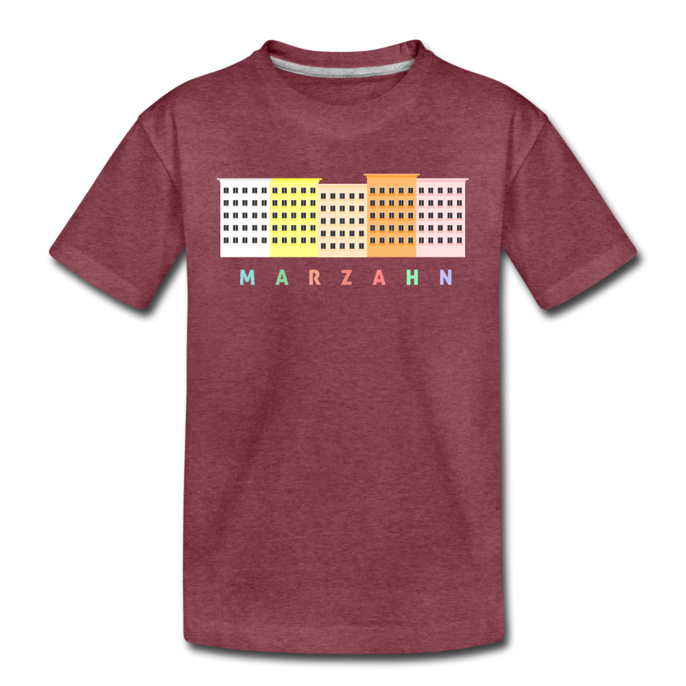 Marzahn - Kinder Premium T-Shirt - Bordeauxrot meliert