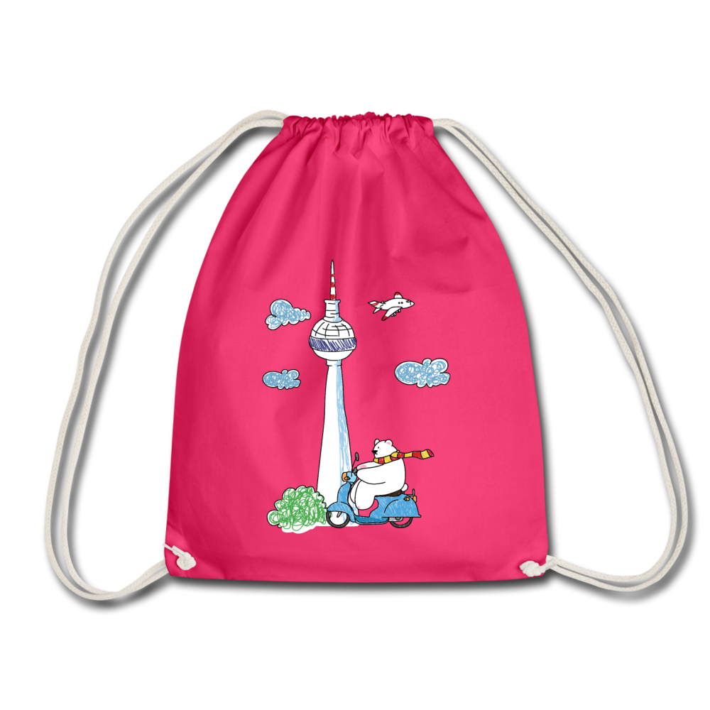 Roller Zum Berliner Fernsehturm - Turnbeutel - Fuchsia