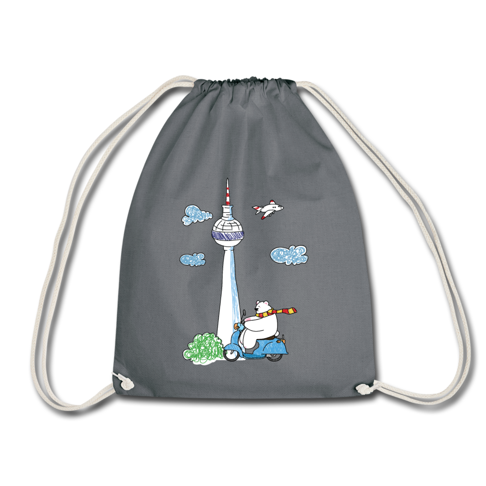 Roller Zum Berliner Fernsehturm - Turnbeutel - Grau