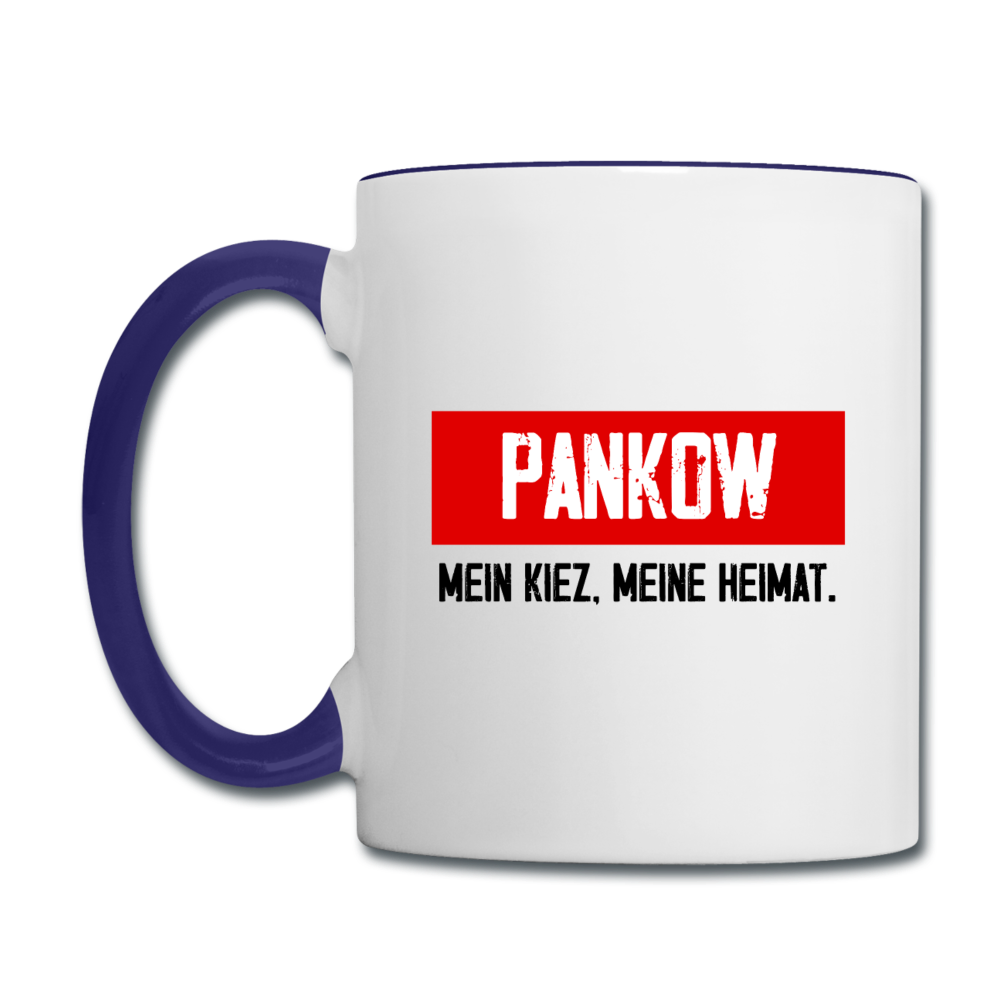 Mein Kiez meine Heimat - Tasse zweifarbig - Weiß/Kobaltblau