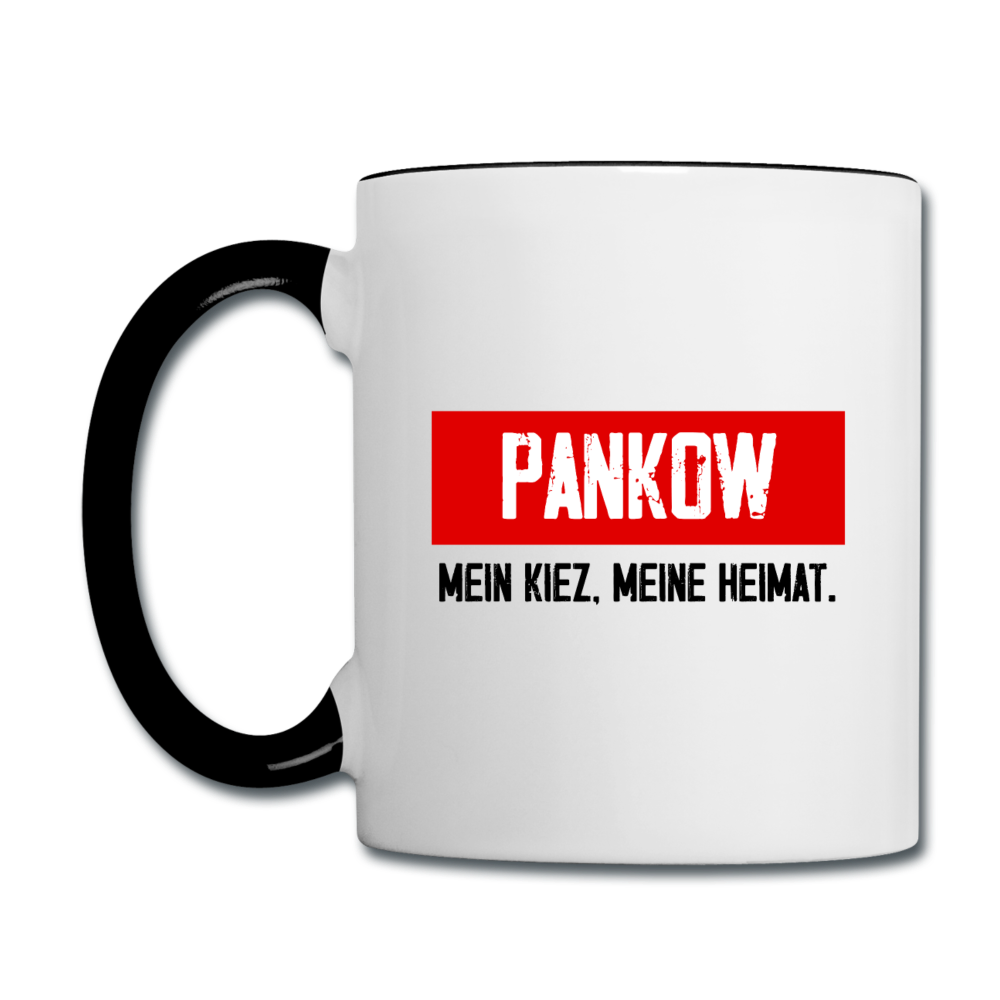 Mein Kiez meine Heimat - Tasse zweifarbig - Weiß/Schwarz