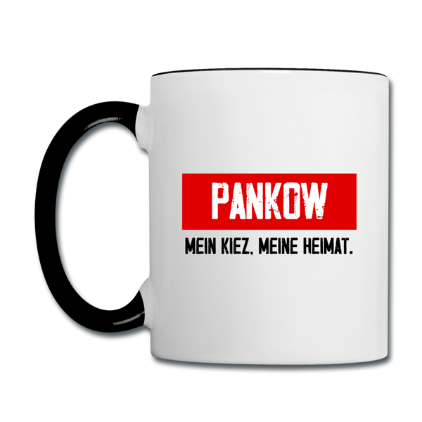 Mein Kiez meine Heimat - Tasse zweifarbig - Weiß/Schwarz