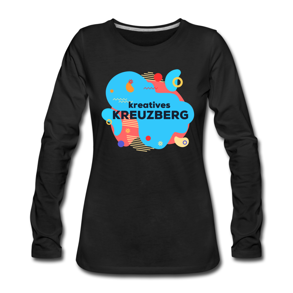 Kreatives Kreuzberg - Frauen Premium Langarmshirt - Schwarz