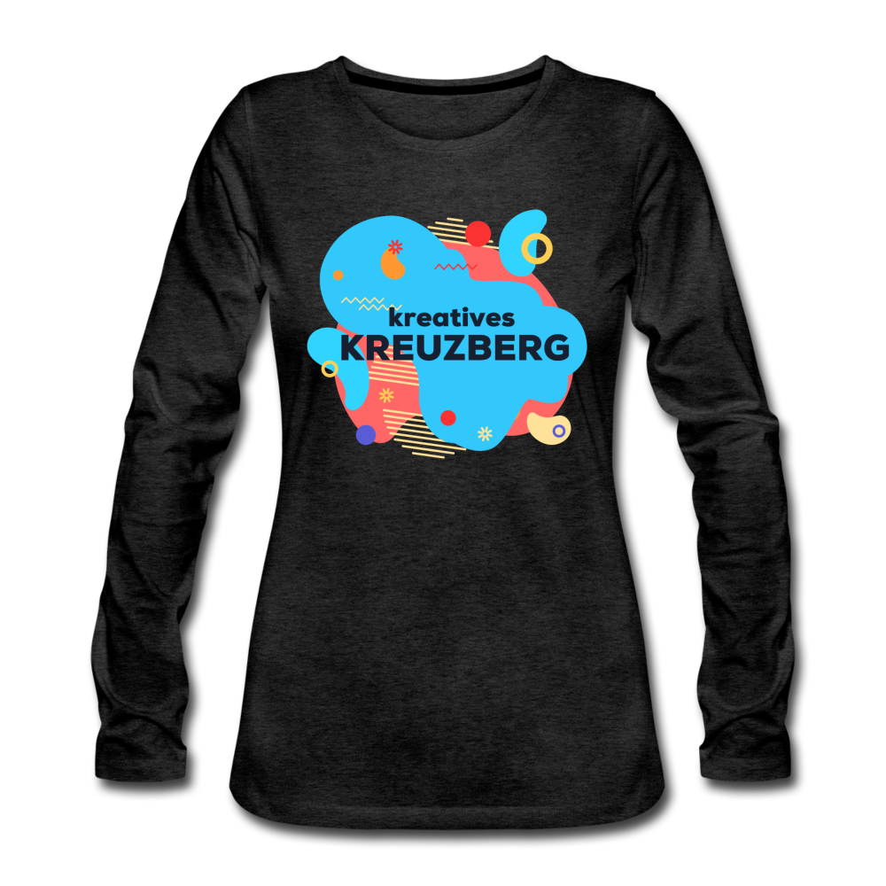Kreatives Kreuzberg - Frauen Premium Langarmshirt - Anthrazit