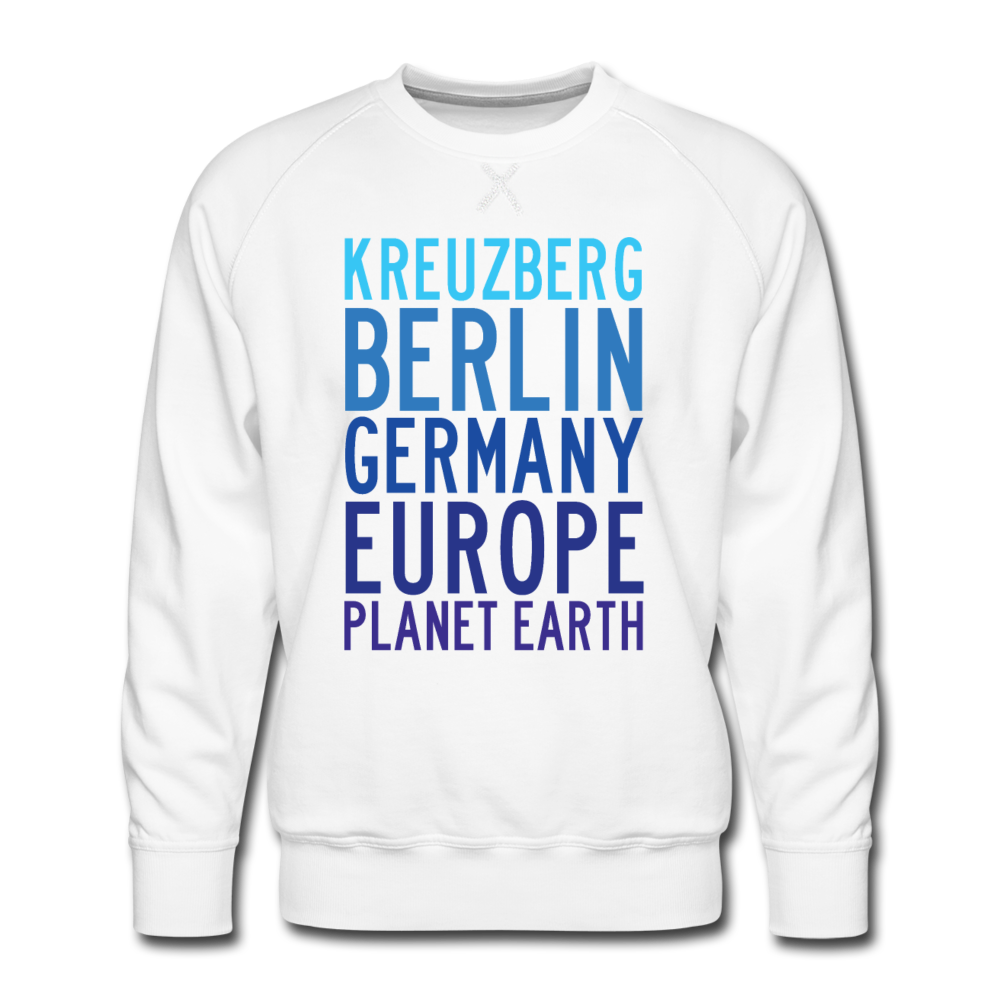 Kreuzberg - Planet Earth - Männer Premium Sweatshirt - Weiß