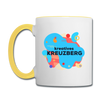 Kreatives Kreuzberg - Tasse zweifarbig - Weiß/Gelb