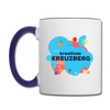 Kreatives Kreuzberg - Tasse zweifarbig - Weiß/Kobaltblau