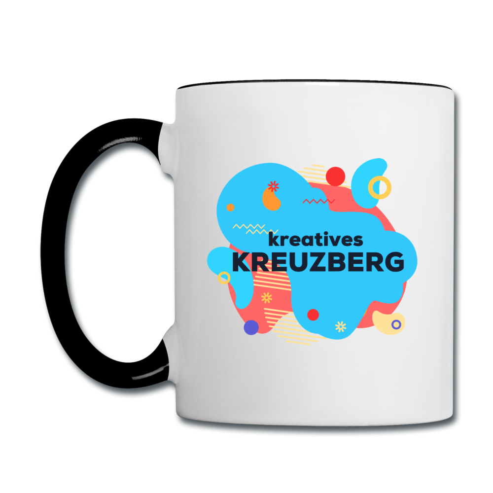 Kreatives Kreuzberg - Tasse zweifarbig - Weiß/Schwarz