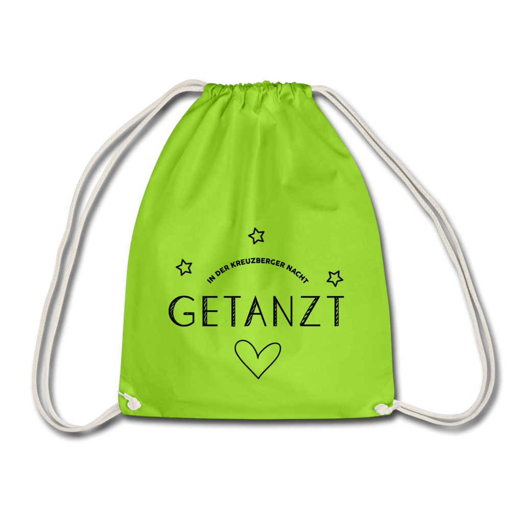 Getanzt in der Kreuzberger Nacht - Turnbeutel - Neongrün