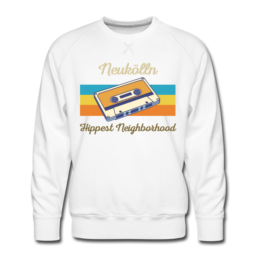 Hippes Neukölln - Männer Premium Sweatshirt - Weiß