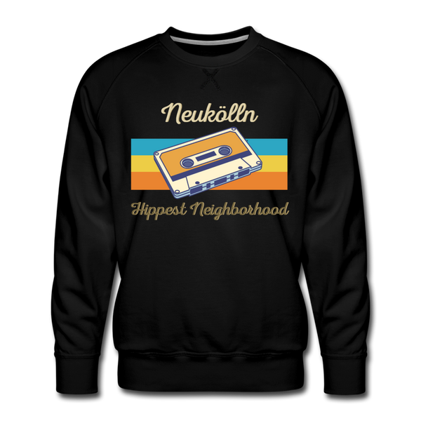 Hippes Neukölln - Männer Premium Sweatshirt - Schwarz