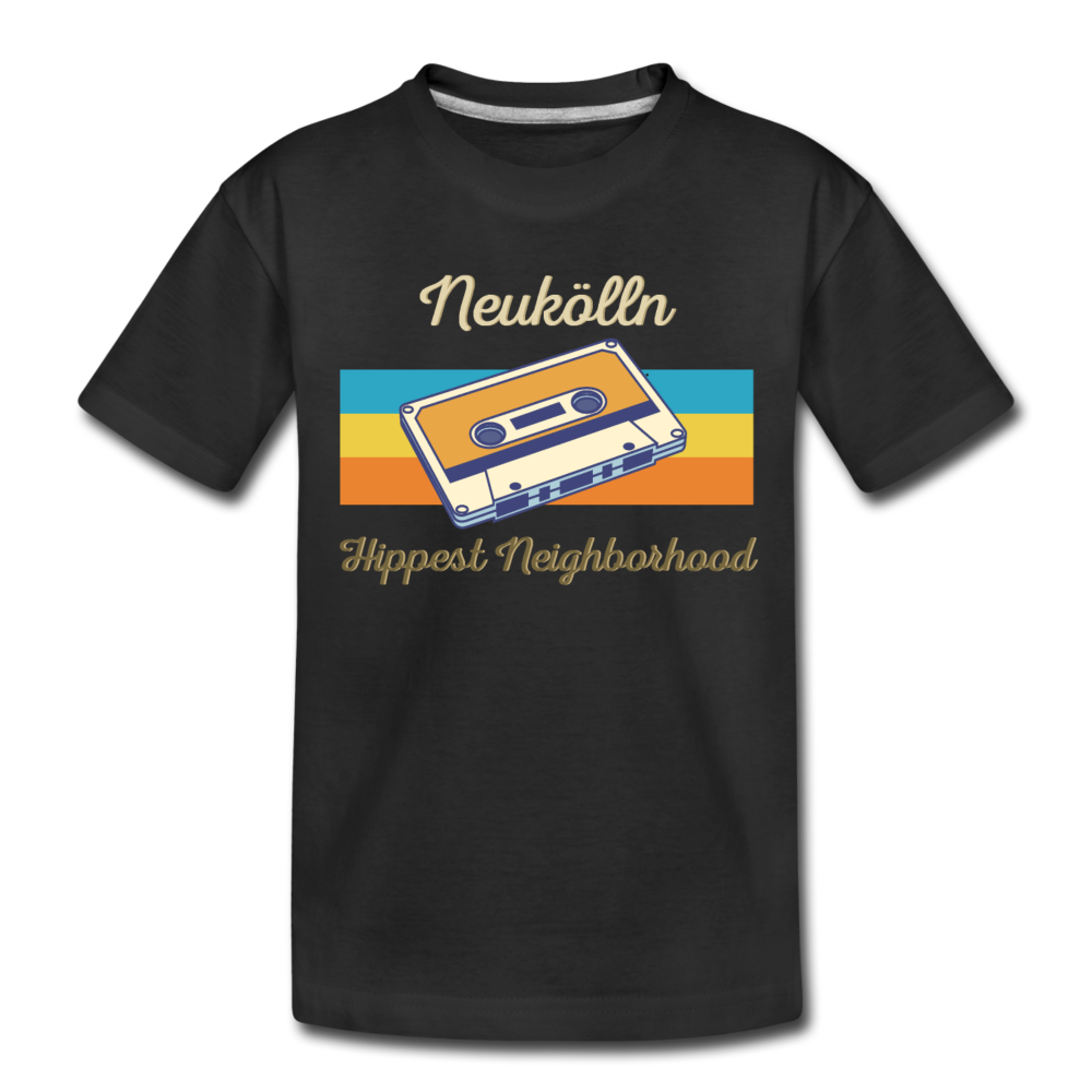 Hippes Neukölln - Kinder Premium T-Shirt - Schwarz