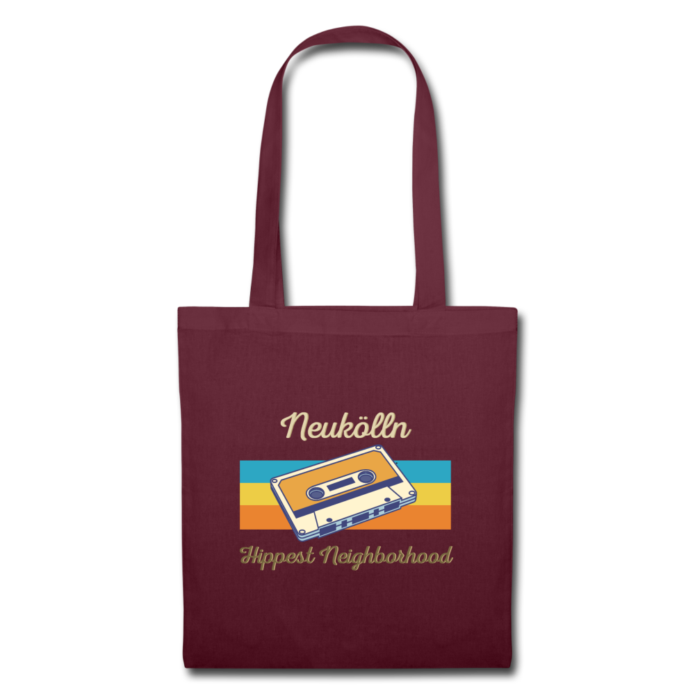 Hippes Neukölln - Stoffbeutel - Burgunderrot