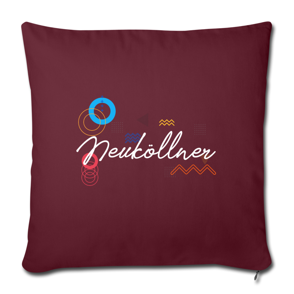 Neuköllner - Sofakissen mit Füllung (45 x 45 cm) - Burgunderrot
