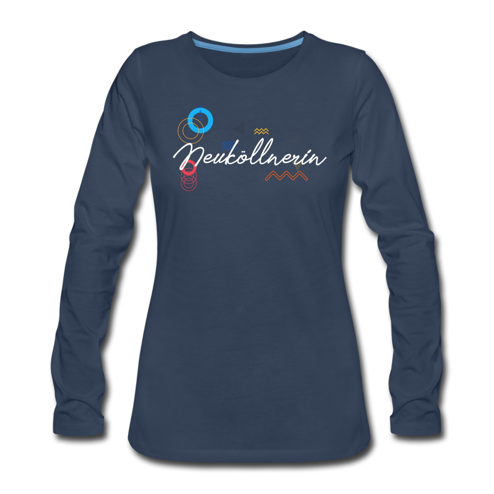 Neuköllnerin - Frauen Premium Langarmshirt - Navy