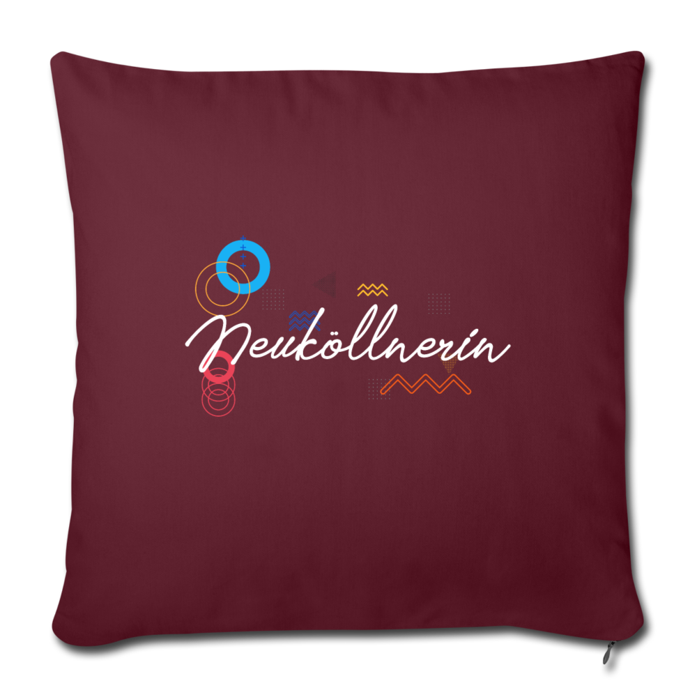 Neuköllnerin - Sofakissen mit Füllung (45 x 45 cm) - Burgunderrot