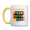 Freude aus Friedrichshain - Tasse zweifarbig - Weiß/Gelb
