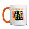 Freude aus Friedrichshain - Tasse zweifarbig - Weiß/Orange