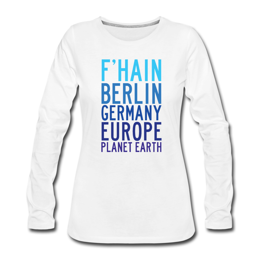 F'hain - Planet Earth - Frauen Premium Langarmshirt - Weiß