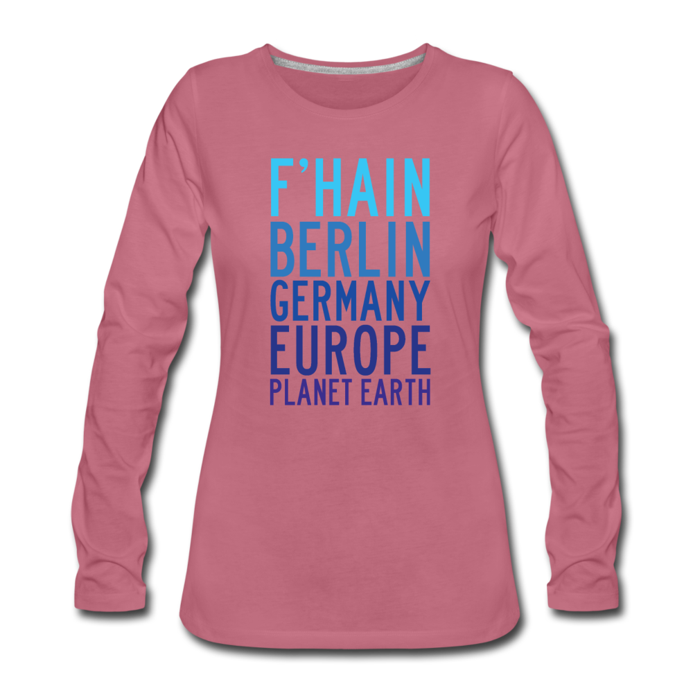 F'hain - Planet Earth - Frauen Premium Langarmshirt - Malve