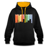 Wilmersdorf Regen - Kontrast Hoodie - Schwarz/Gold