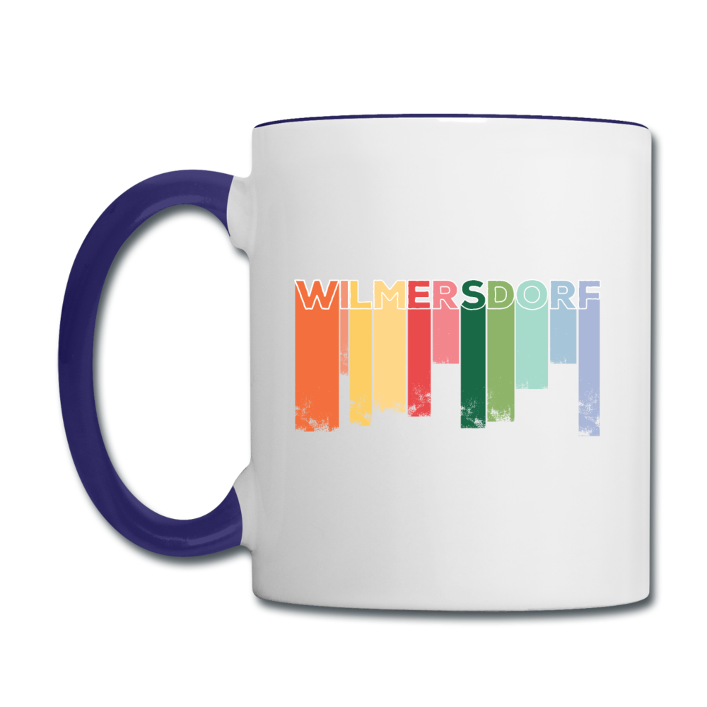 Wilmersdorf Regen - Tasse zweifarbig - Weiß/Kobaltblau