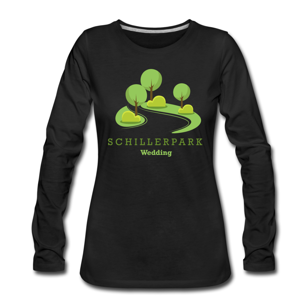 Schillerpark - Frauen Premium Langarmshirt - Schwarz