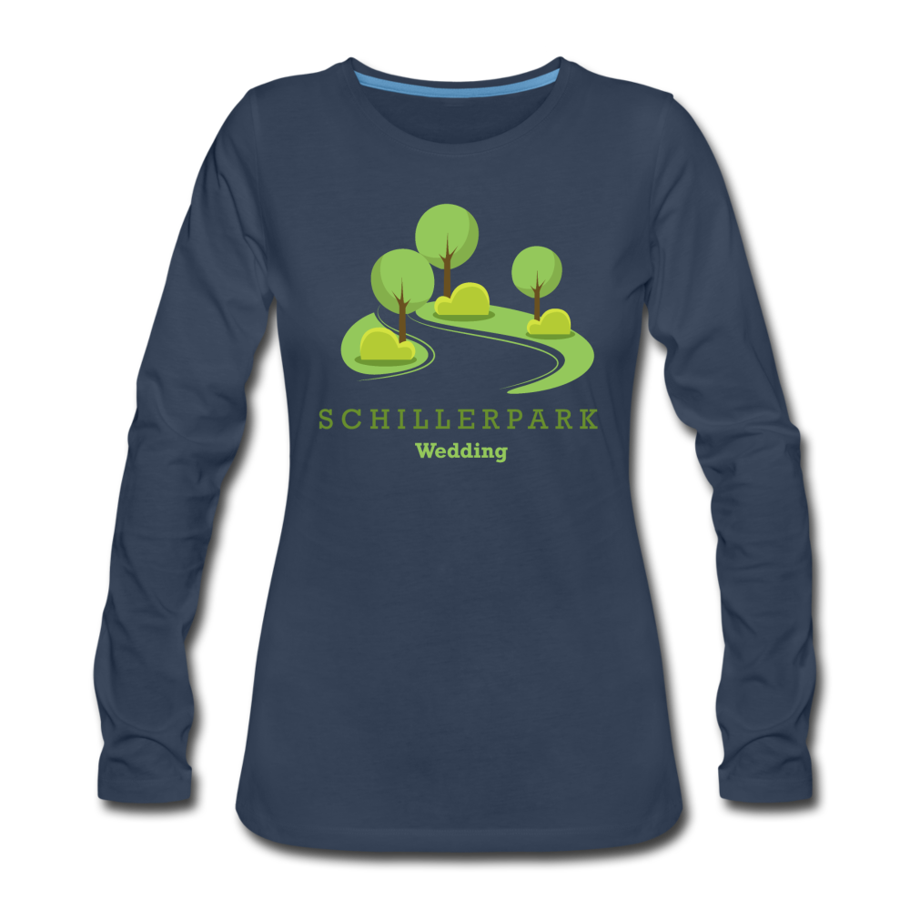 Schillerpark - Frauen Premium Langarmshirt - Navy