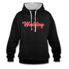 Wedding Berlin - Kontrast Hoodie - Schwarz/Grau meliert