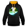 Köpenick am Wasser - Kontrast Hoodie - Schwarz/Gold