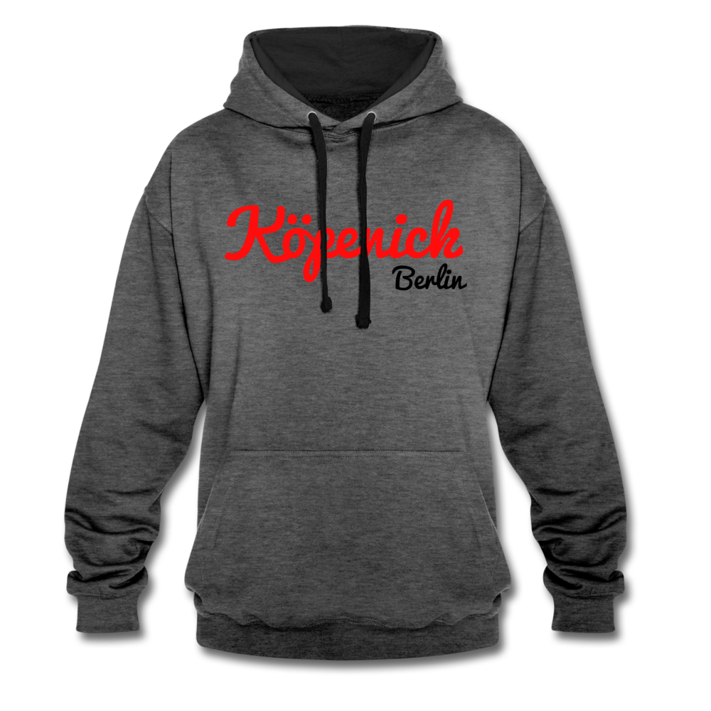Köpenick - Kontrast Hoodie - Anthrazit/Schwarz
