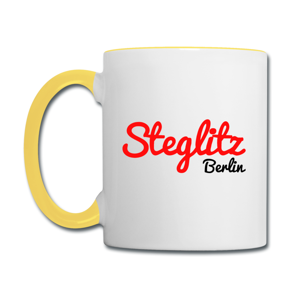 Steglitz Berlin - Tasse zweifarbig - Weiß/Gelb