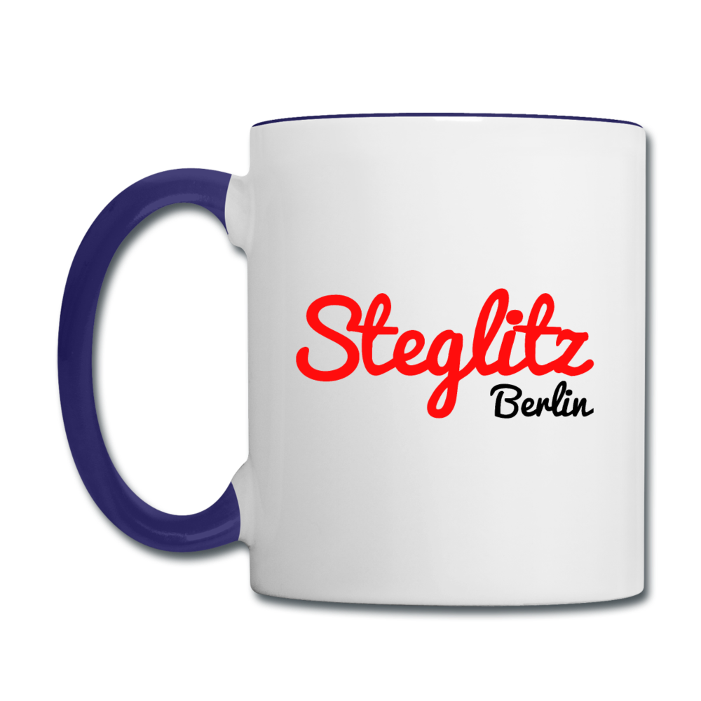 Steglitz Berlin - Tasse zweifarbig - Weiß/Kobaltblau