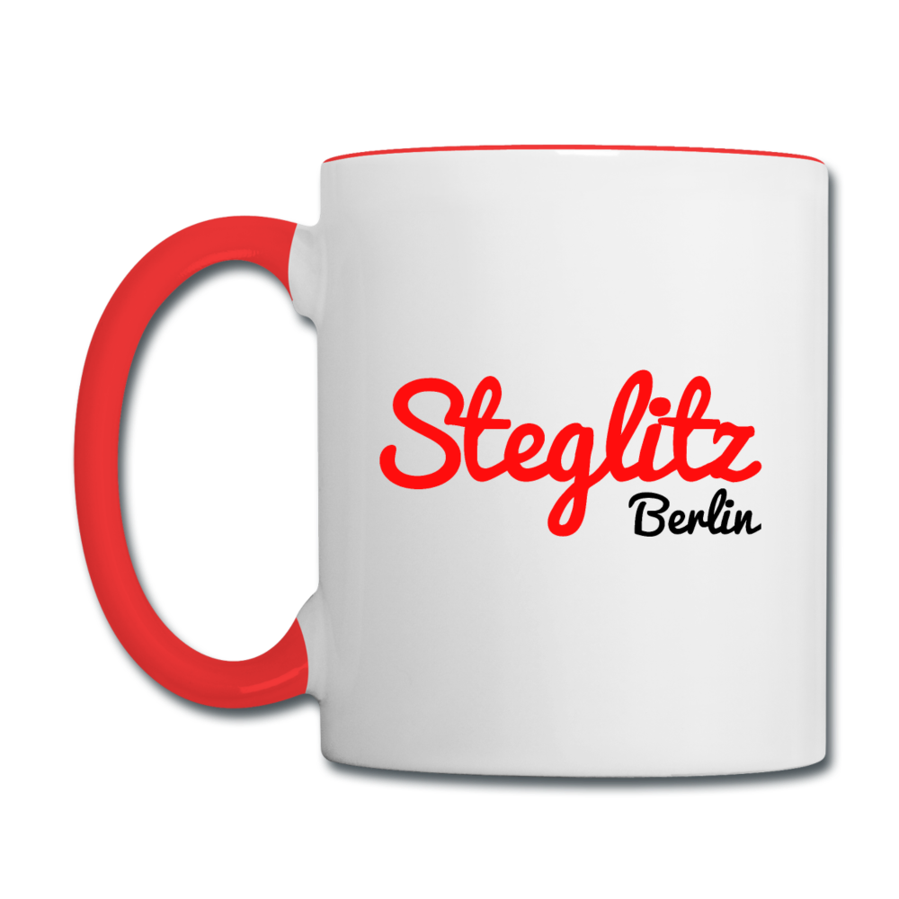 Steglitz Berlin - Tasse zweifarbig - Weiß/Rot