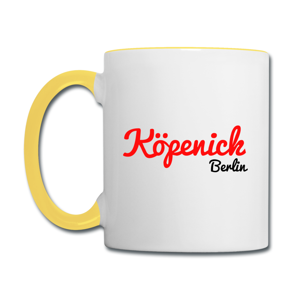 Köpenick - Tasse zweifarbig - Weiß/Gelb