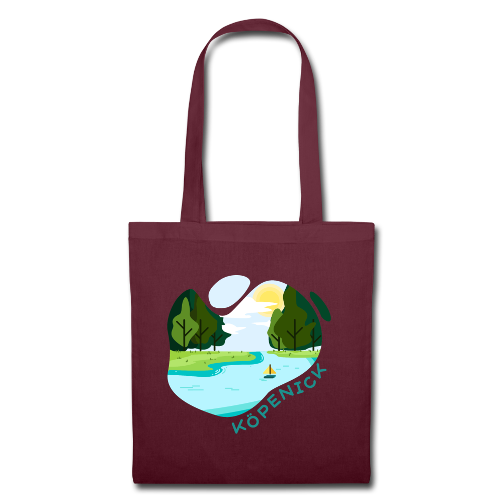 Köpenick am Wasser - Stoffbeutel - Burgunderrot