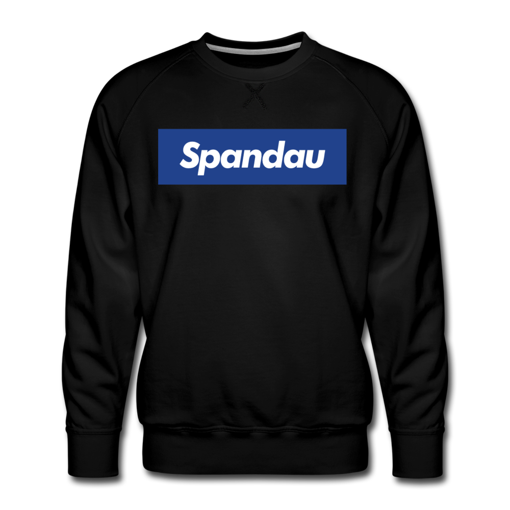 Spandau blau - Männer Premium Sweatshirt - Schwarz