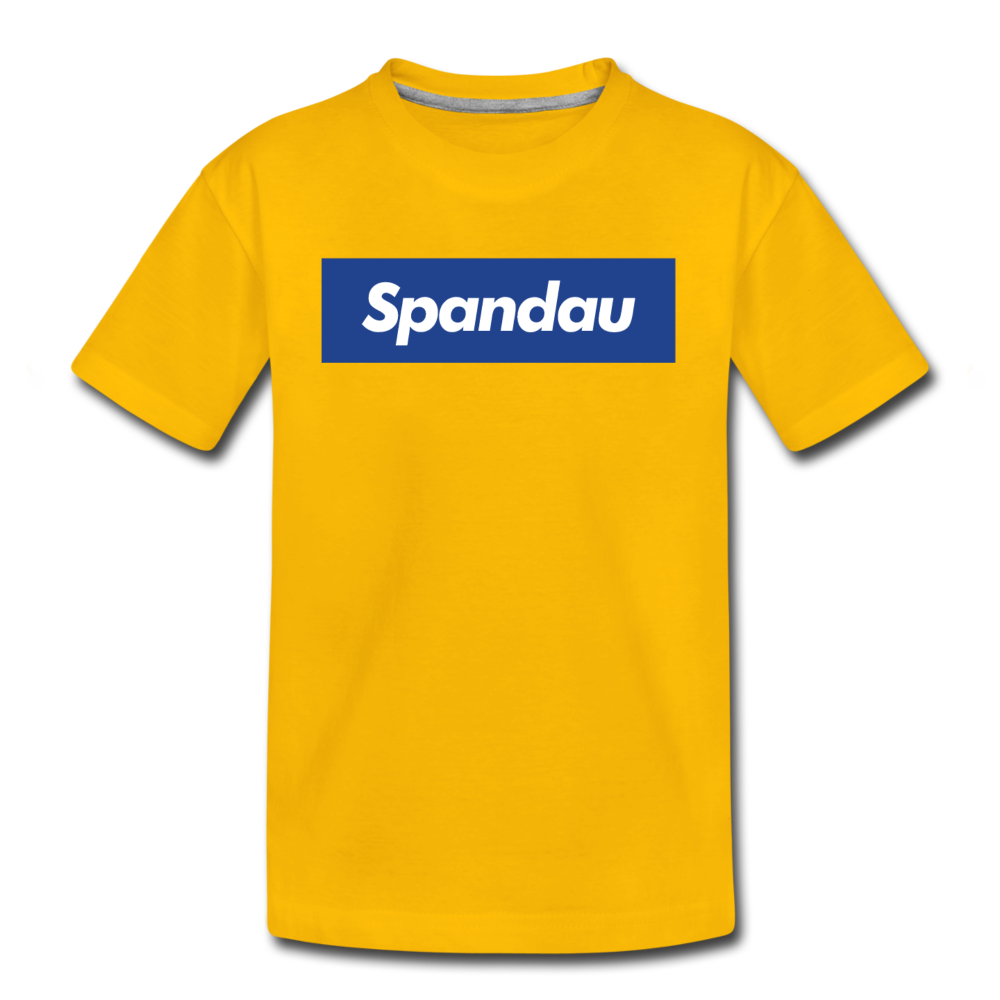 Spandau blau - Kinder Premium T-Shirt - Sonnengelb