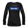 Spandau blau - Frauen Premium Langarmshirt - Anthrazit