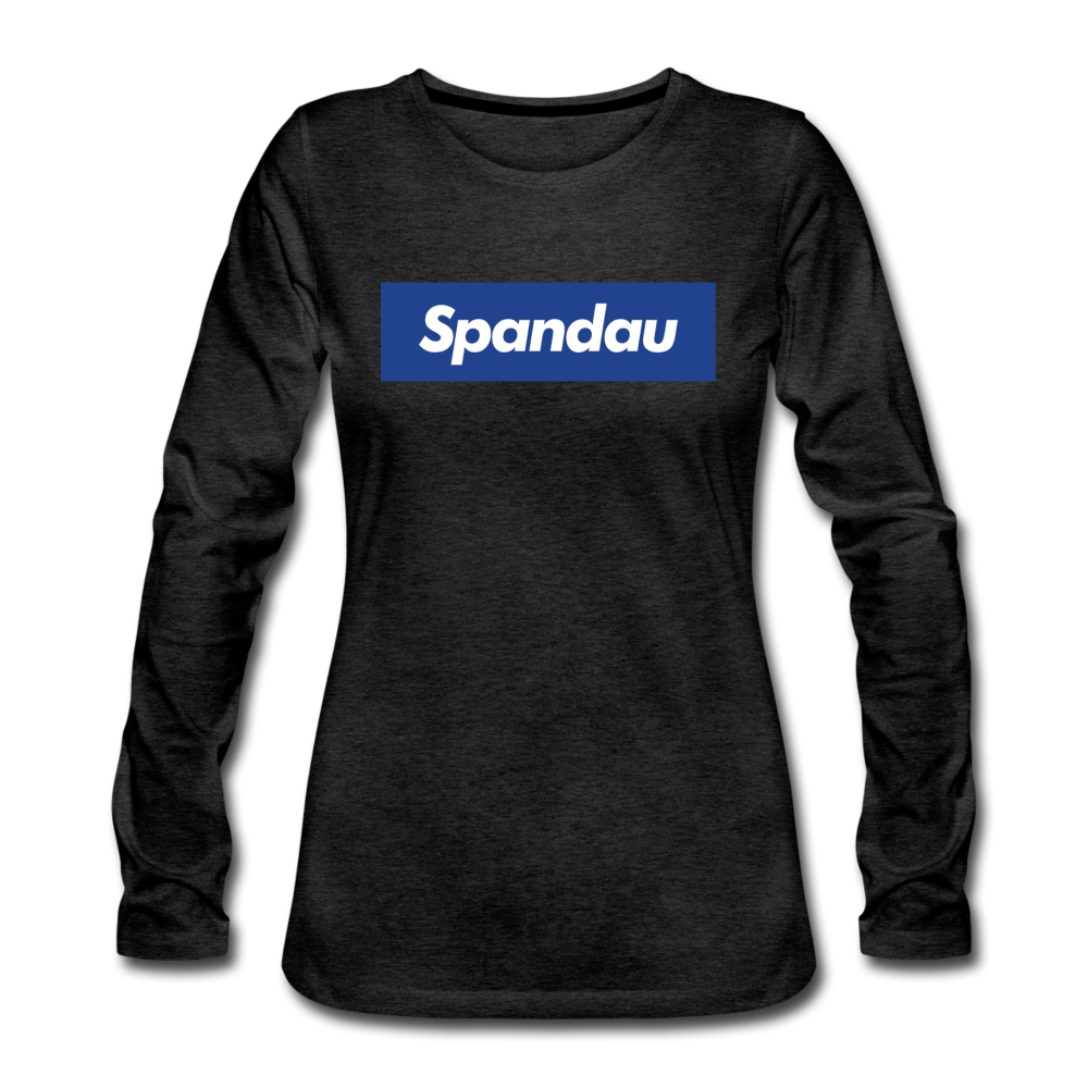 Spandau blau - Frauen Premium Langarmshirt - Anthrazit