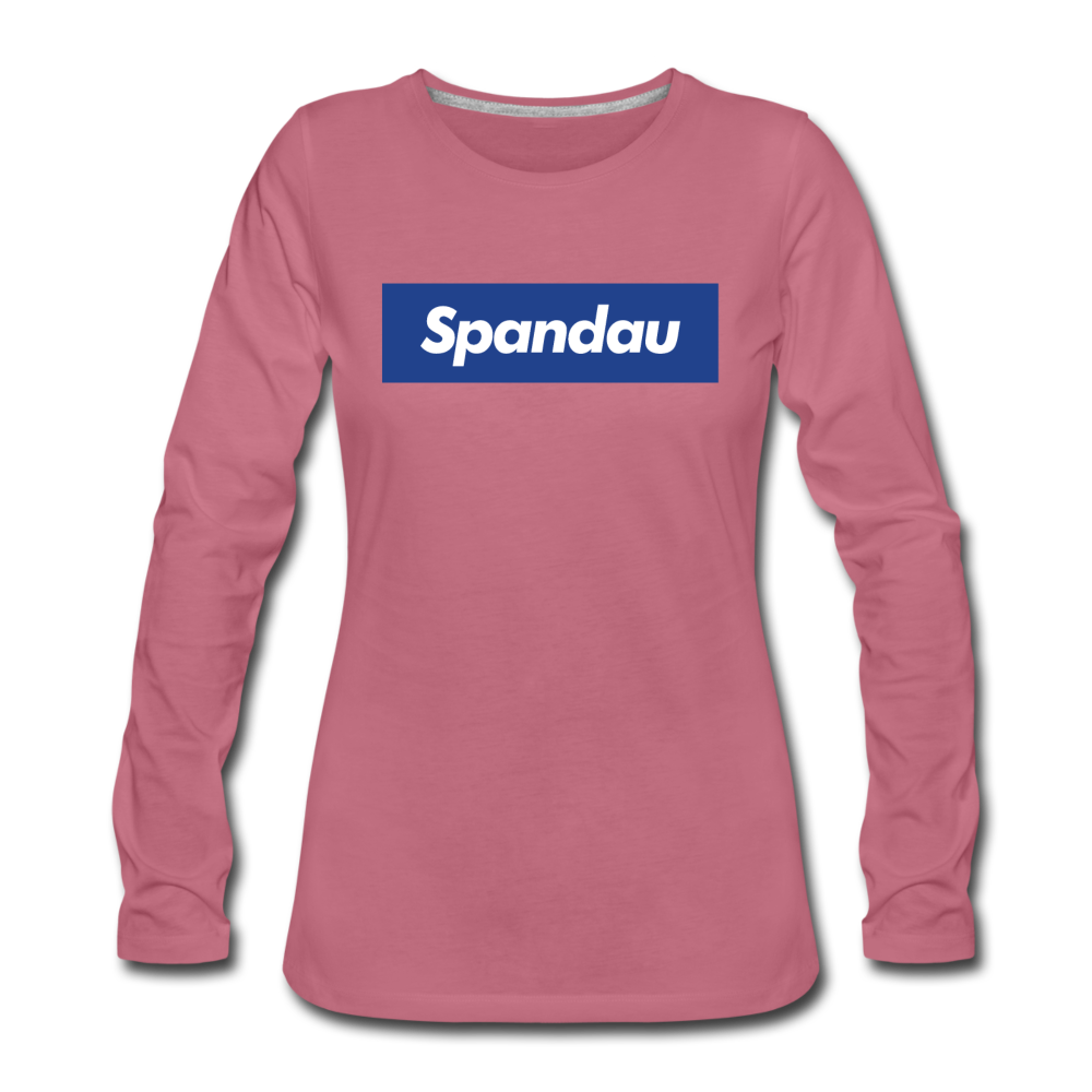 Spandau blau - Frauen Premium Langarmshirt - Malve