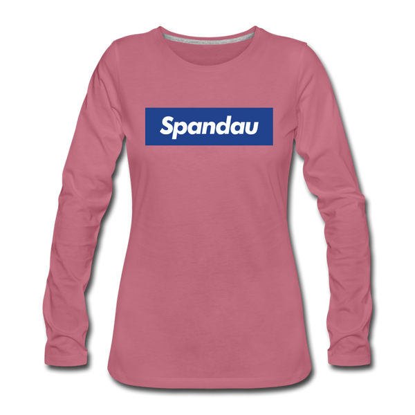 Spandau blau - Frauen Premium Langarmshirt - Malve